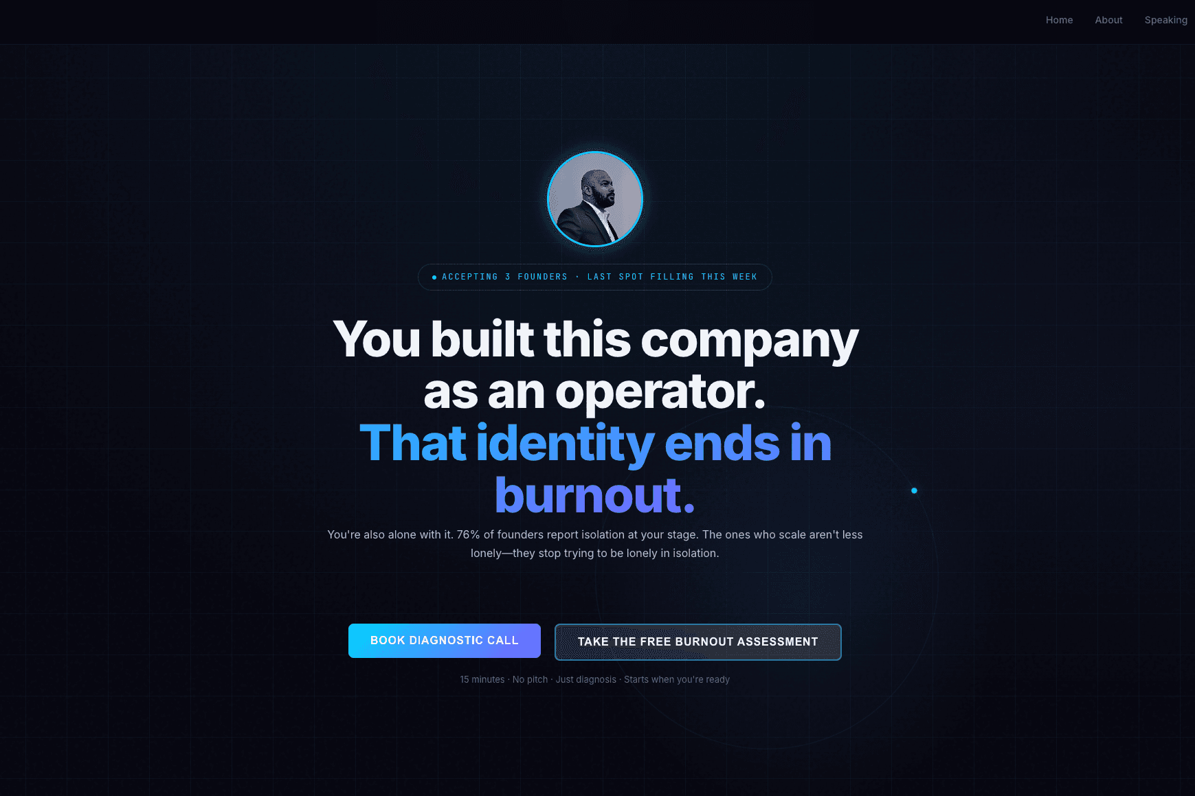 TechFounderCoach website screenshot